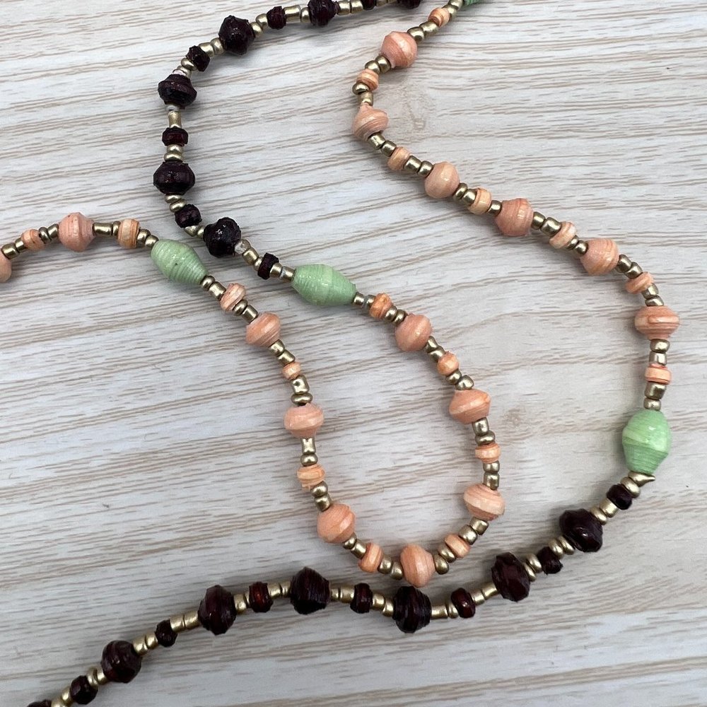 Noonday Paper bead Wrap Necklace